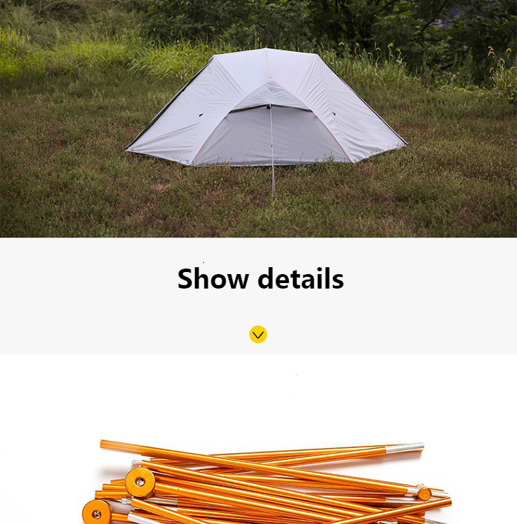 Cheap Goat Tents CHANODUG Outdoor men and women riot rain camping camping tent Oxford cloth 15D silicone light hiking double double tent 1.8KG Tents 